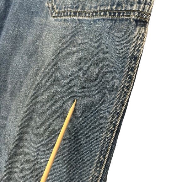 Vintage Squeeze Jeans Carpenter Denim Overalls Women’s Size Medium 34 x 30 - Picture 6 of 12